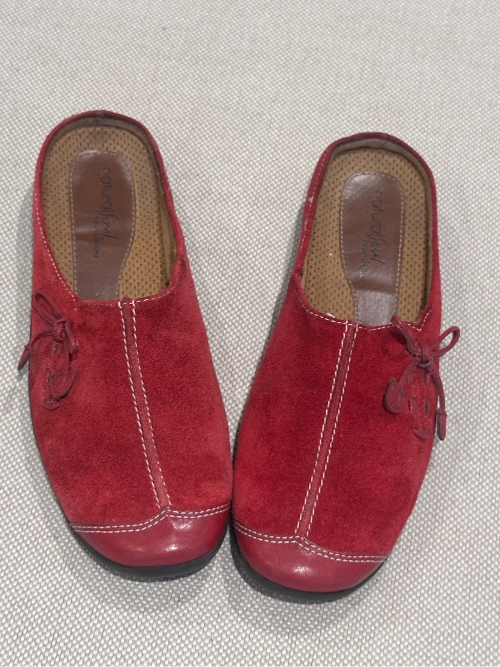NATURAL SOUL size 8.5 Naturalizer Suede Red Slip-On Leather Comfort Loafer NEW - Picture 13 of 13
